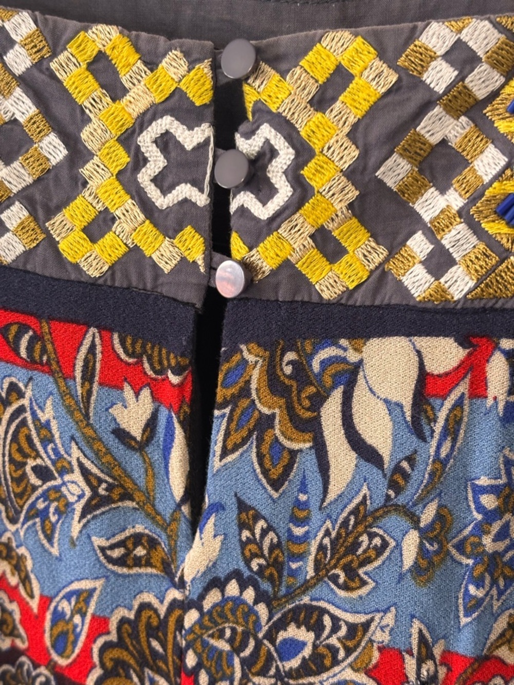 Anthropologie One September Cosima Embroidered Bodice Midi Dress Sz Small - Picture 12 of 12